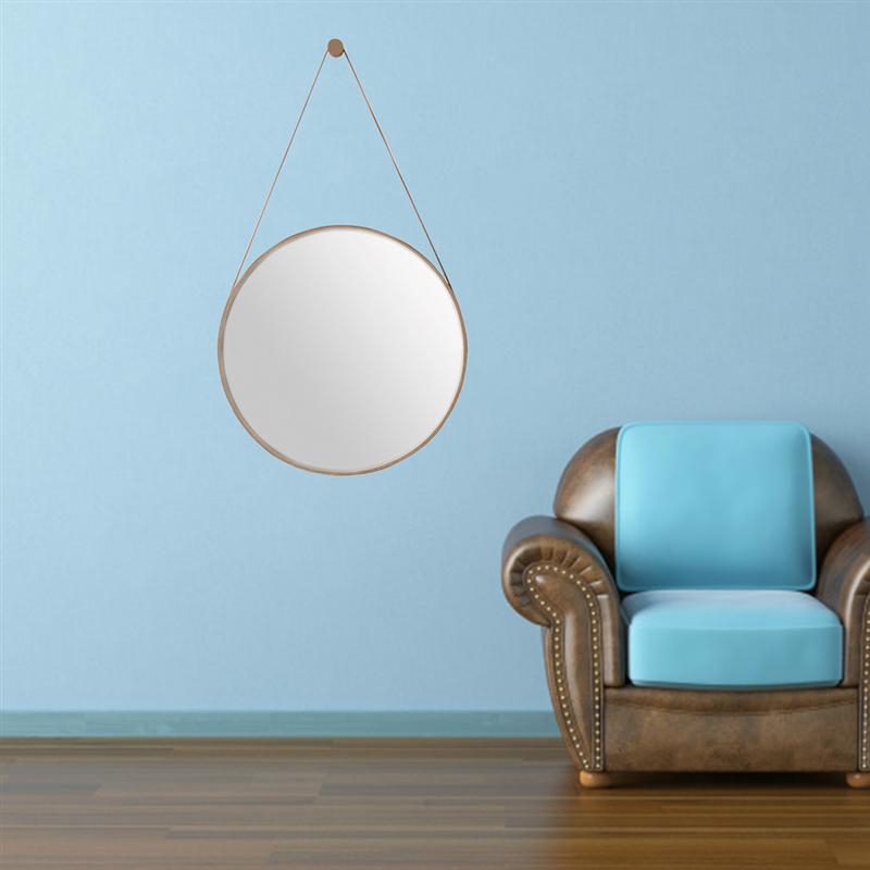 Round Hanging Mirror Round Make Up Mirror Bathroom Wall Hangings With Hanging Strap Girl Mirror Bathroom Bedroom Cruise