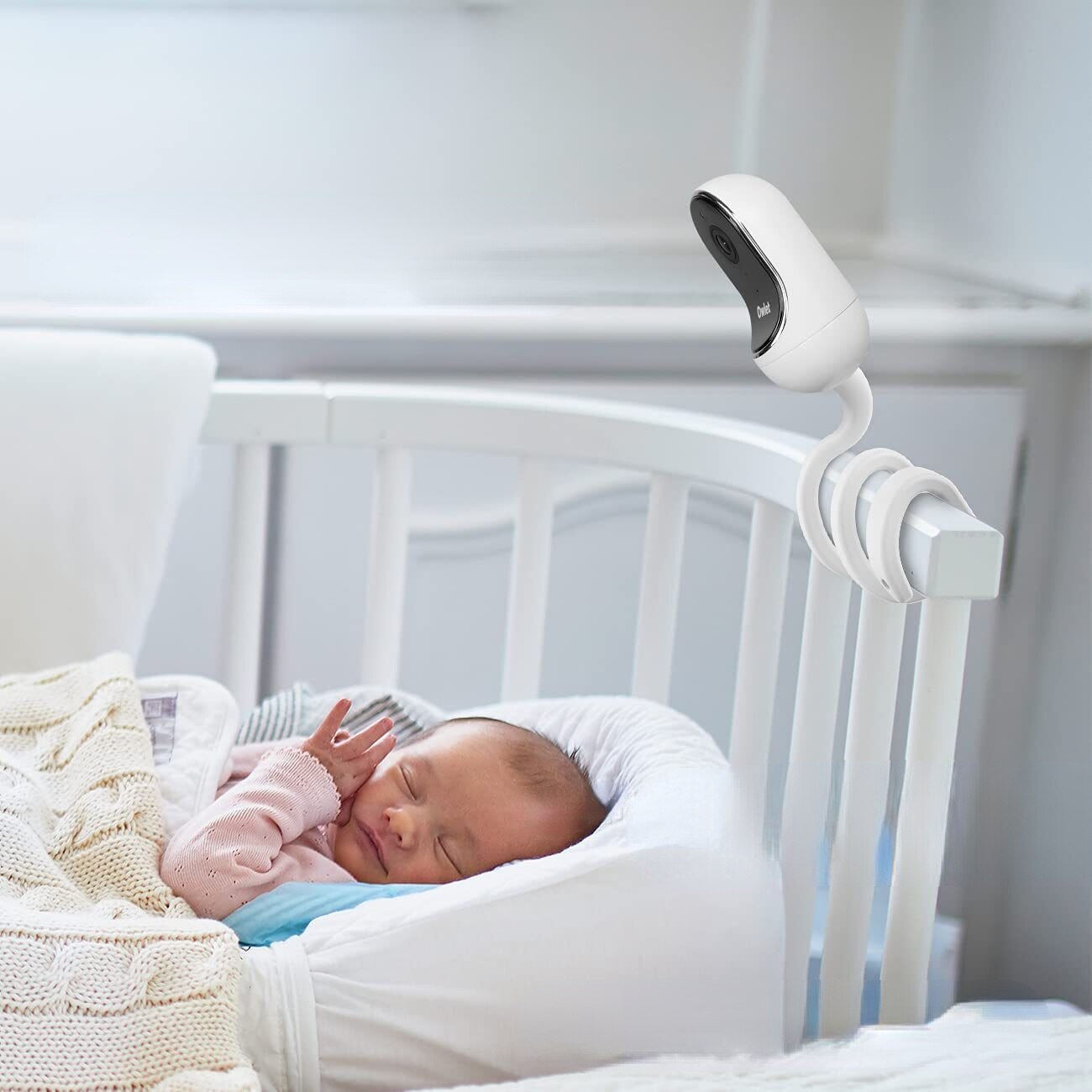 Universelle kamerahalterung für mi-kameras, gewindekopf, silikonstange, verstellbar, abnehmbar, mit wickelmechanismus, kopfüber-montierbarer halterung