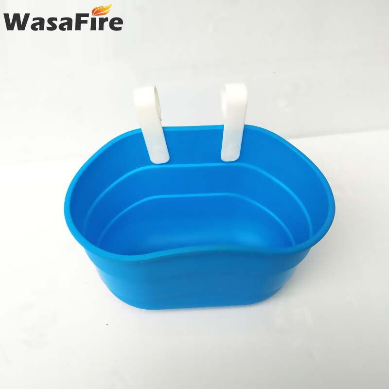Cute Bicycle Basket Children Bike Front Handlebar Carrier Scooter Saddle Bag Kid Cycling Bags Plastic Bicycle Accessories: Blue