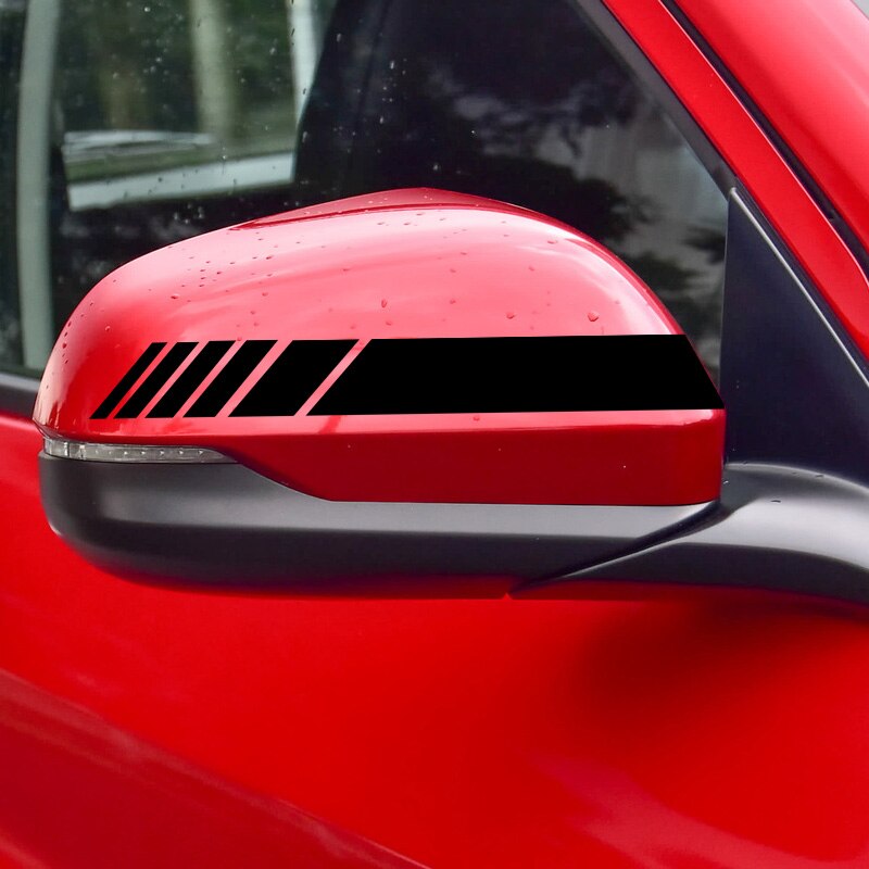 Pegatina de espejo lateral para coche, calcomanía de vinilo a rayas para espejo retrovisor de Reflectante decorativo, para Peugeot 307, 206, 308, 207, 406, 407, 1 par