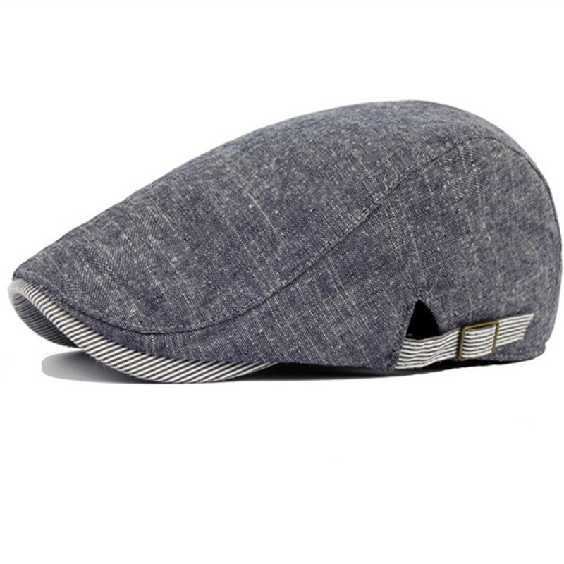 Xdanqinx vår och sommar herr #39 retro baskrar justerbar storlek enkla märkes kepsar toppad keps för äldre pappa hattar: Denim blå