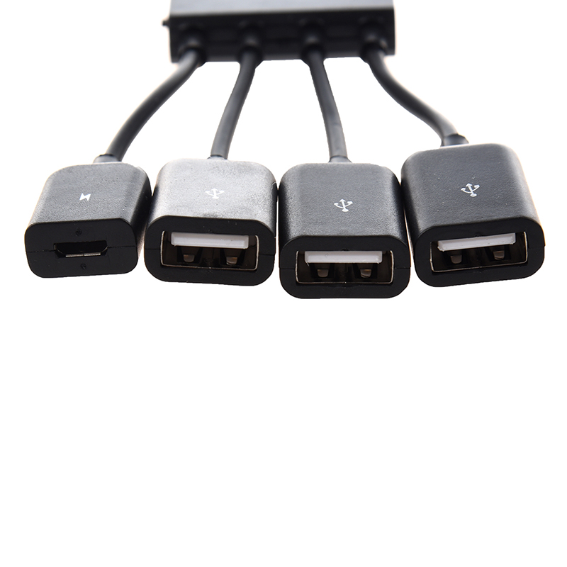 Nero USB 4-porta micro potenza carico OTG centro Cavo adattatore