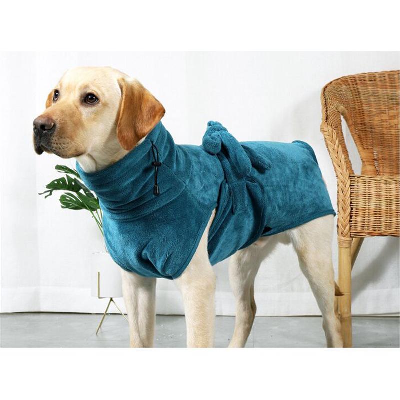 Hoge Absorberende Huisdier Badjas Met Taille Riem Sneldrogende Zachte Badjas Verstelbare Badjas Voor Hond Puppy