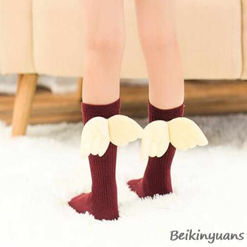 2020new pile of socks wings spring and autumn baby socks children in the tube warm wings antler socks