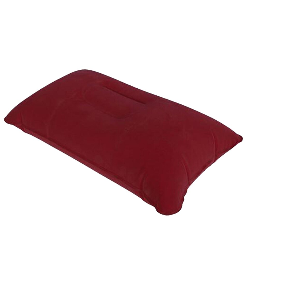 Almohada hinchable para viaje y playa, almohada hinchable portátil para exteriores, cojín inflable para la cabeza del coche, almohada inflable para senderismo: Purplish Red