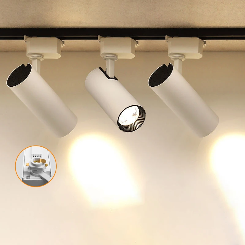 Luz de pista led 3 fios AC110-240V ponto de teto 10-30w lâmpada de teto para sala de estar cozinha linha sistemas ferroviários de iluminação holofotes