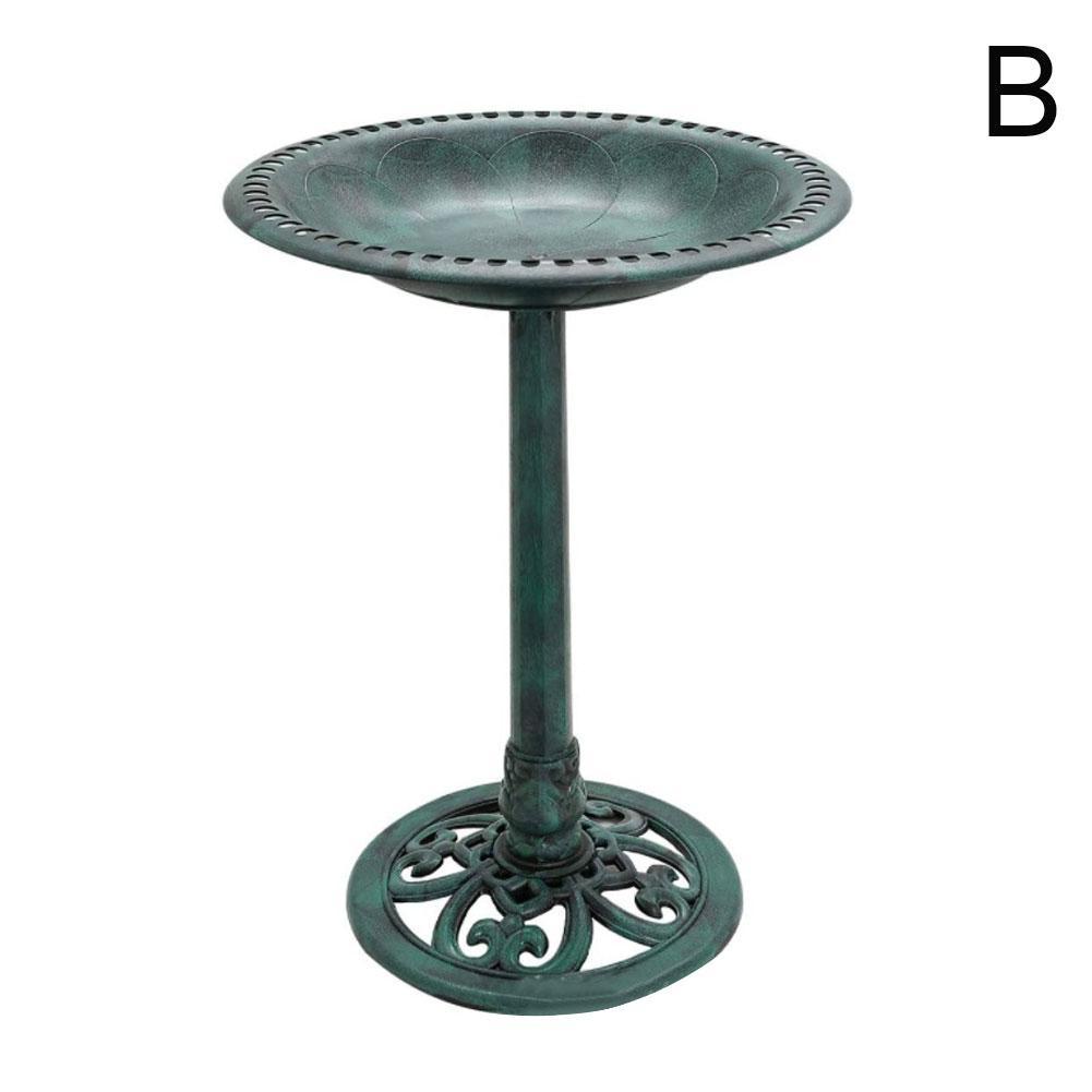 Garden Bird Bath Basin 65cm High Water Fountain Landscape Outdoor Patio Statue Lawn Decoration Courtyard L5j8: B