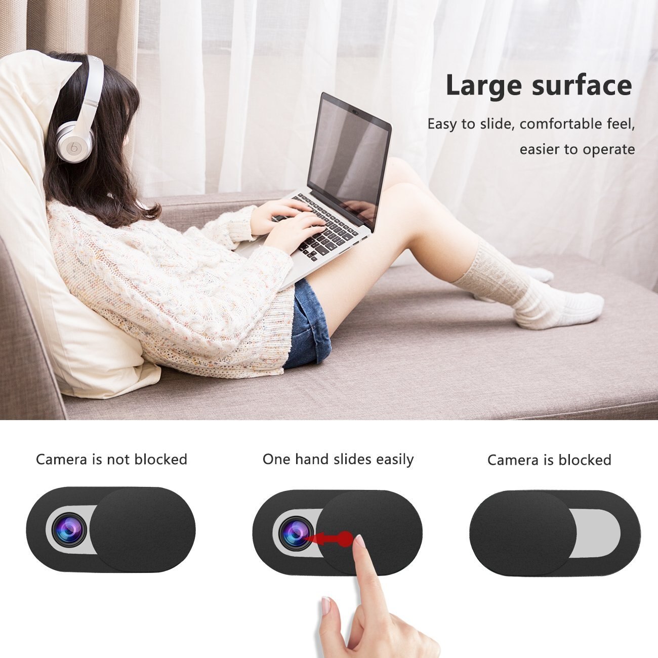 3Pcs Universele Webcam Camera Shutter Cover Voor Iphone Android Dunne Lens Privacy Protector Voor Ipad Pc Mac Notebook Laptop tablet