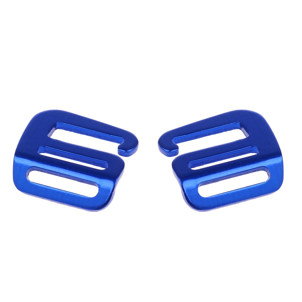 1 Pair (Right + Left) 1-inch G Hook Webbing Buckle for 25mm Outdoor: Blue