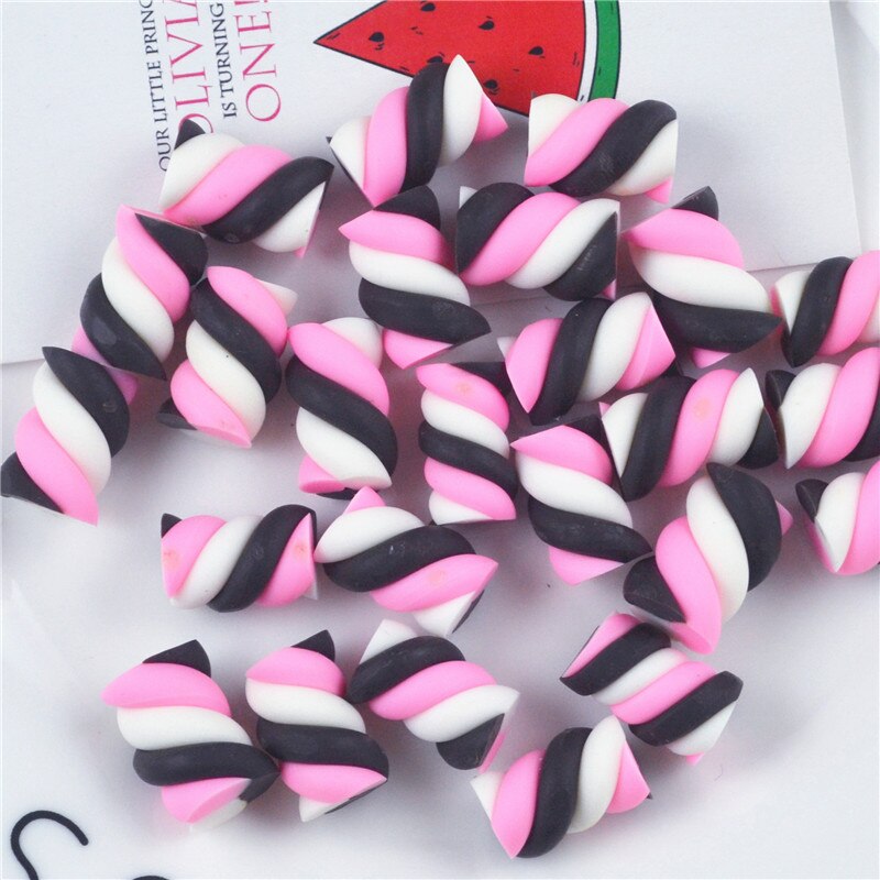 10Pcs Cotton Candy Charms for Slime DIY Polymer Bead Filler Addition Slime Accessories Toys Lizun Modeling Clay Kit for Children: C