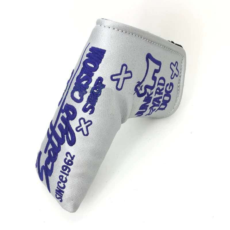 golf putter golf cover golf putter cover white blue yellow red black: Light Grey