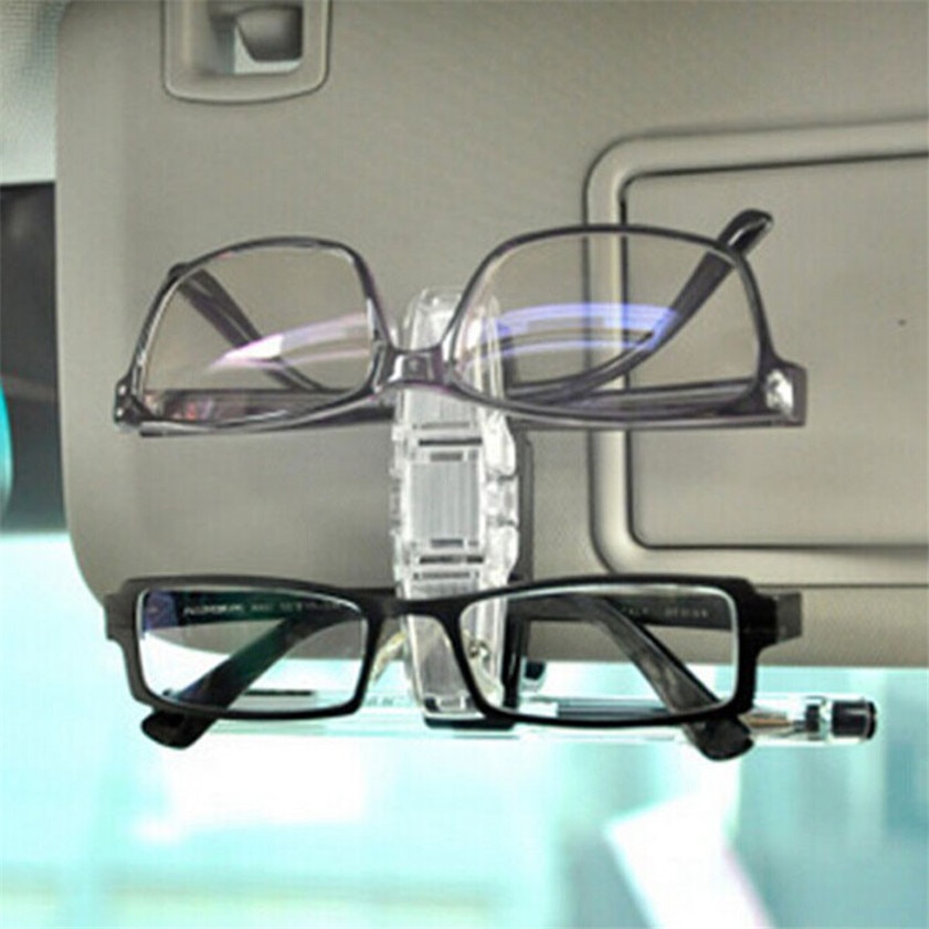Auto-styling Auto Zonneklep Clip Houder Voor Dual Zonnebril Lenzenvloeistof Leesbril