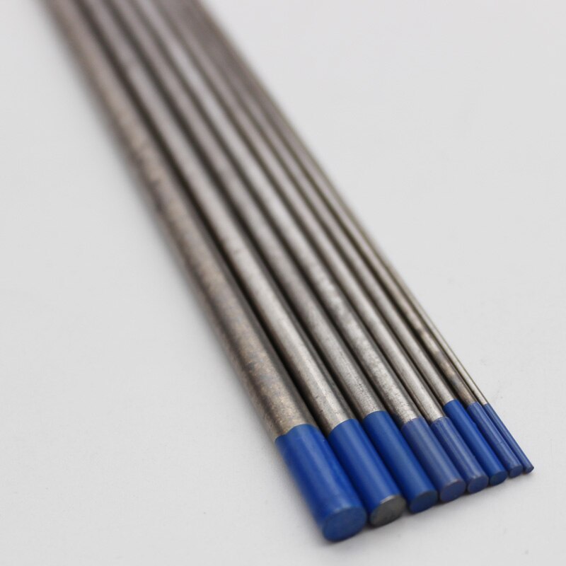 10pcs Tungsten Electrode TIG Welding Electrodes 1.0mm/1.6mm/2mm/2.4mm/3mm/3.2mm/4mm/4.8mm/6mm/6.4mm Blue 2% Lanthanat AC/DC