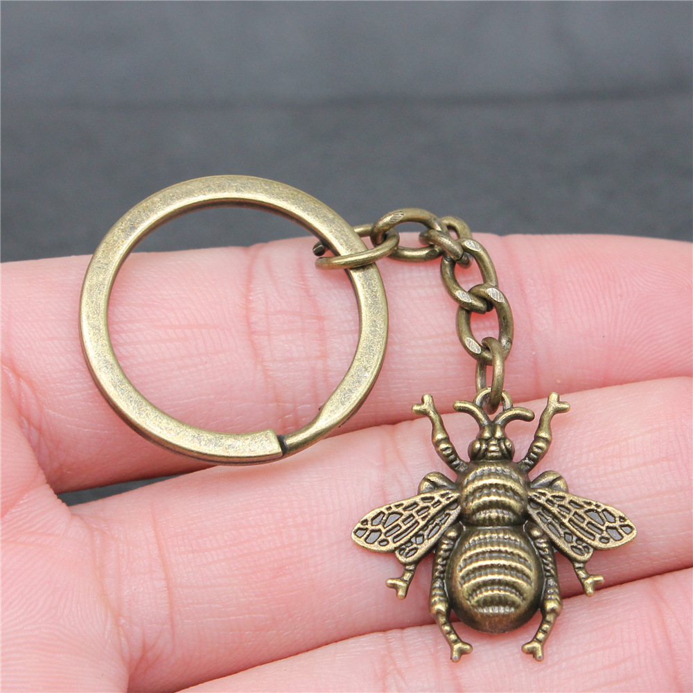 Souvenirs Mannen Sleutelhanger 2 Kleuren 25X25Mm Bee Hanger Sleutelhanger: WHITE