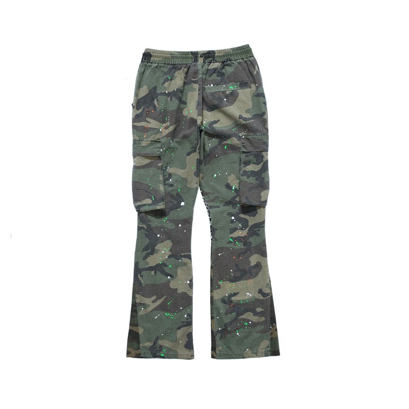 Pantalones de estilo Hip Hop para hombre, pantalón masculino de estilo Hip Hop, con estampado de camuflaje y salpicaduras, ropa de calle de bolsillo, pantalones para correr