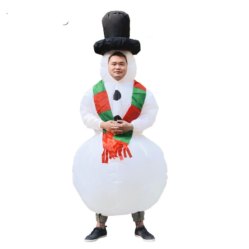 Inflatable Costume Snowman Mascot Costume Suits Cosplay Party Game Dress Outfits Clothing Advertising Carnival Christmas Adults