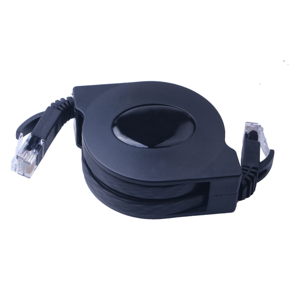 Elistooop Retractable Ethernet Network Cable Cat6 LAN Cord 1Gbps Full Copper Flat Scalable