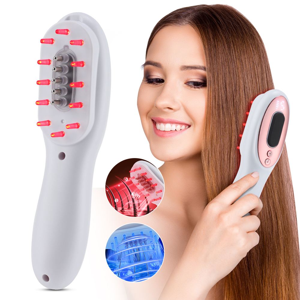 Electric Vibration Massage Comb Head Massager Scalp Massage Hair Brush Liquid Oil Applicator Nourishing Scalp Brush Hair Care