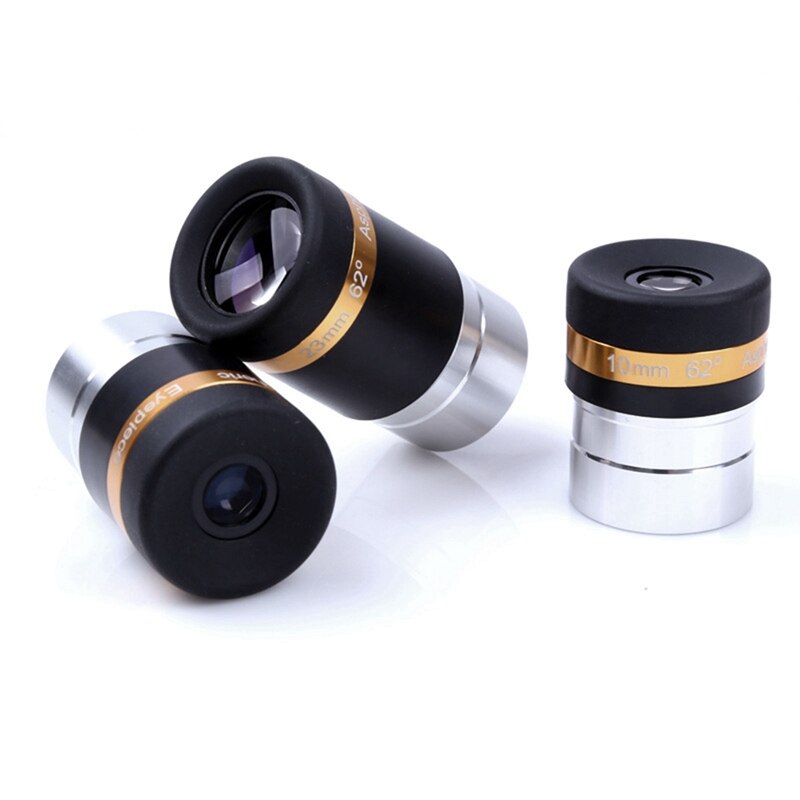Telescope Eyepiece 1.25 Inch Wide Angle 62° Aspheric HD Fully Coated Telescope Accessory for Astronomical Telescope