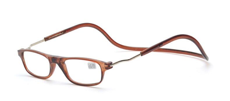 Duoyuanse læsebriller mænd/kvinder anti-træthed magnet foldning praktisk ultralette hyperopi briller til ældre: +100 / 2002 c