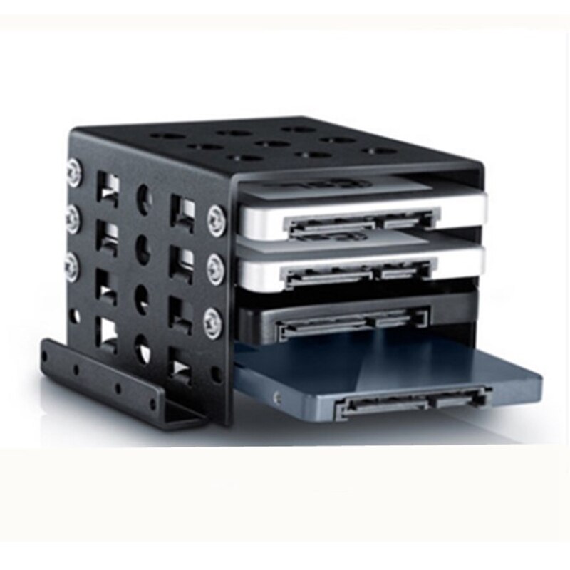 4-Bay 2.5-Inch To 3.5-Inch Adapter Bracket Hard Drive Caddy SSD Chassis Hard Drive Mounting Tray Caddy Bay