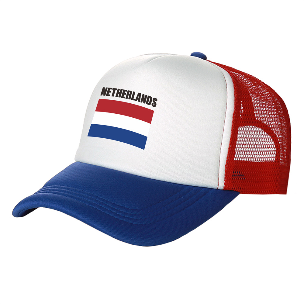 Netherlands Trucker Cap Men Nl Nld Holland Netherlands Hat Baseball Cap Cool Summer Unisex Mesh Net Caps: PURPLE