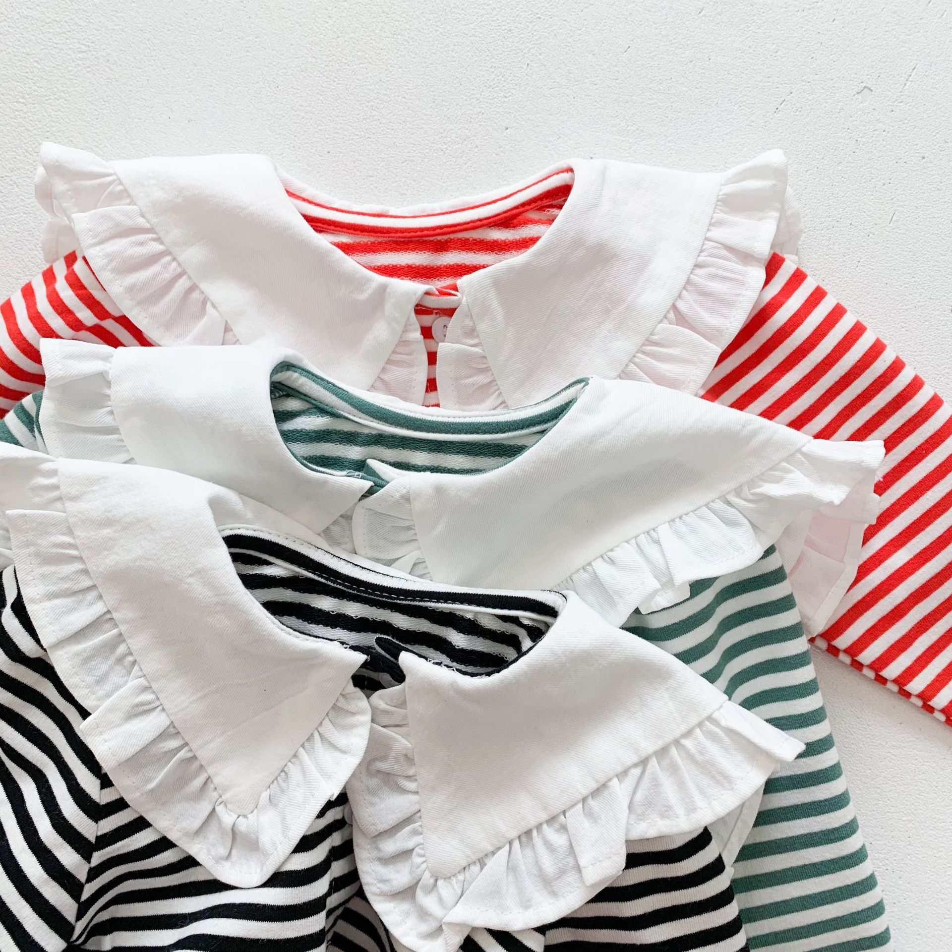 Ins Bébé T-shirts Printemps Automne Bébé Filles Rayures Dessus De Chemise Bébé Vêtements