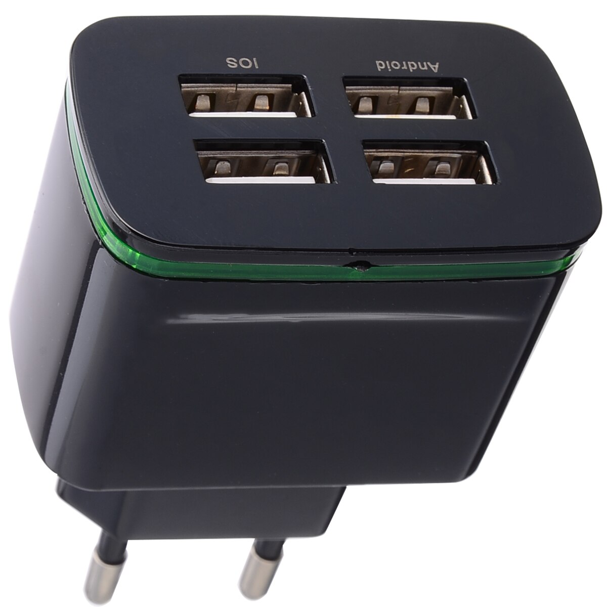 1pc Reise MP3 Spieler Schwarz Adapter 110-220V 4 Hafen USB Zauberstab Ladegerät 5V 4A Energie stecker Adapter EU Stecker Für Telefon Kamera