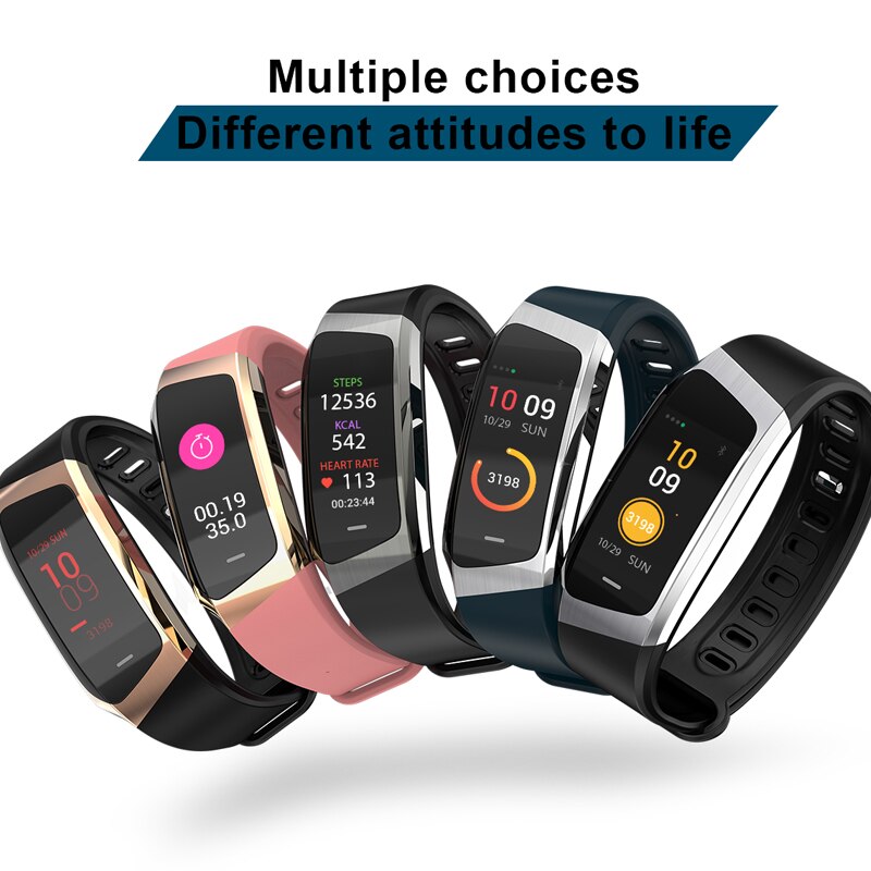 E18 smart band  ip67 vattentätt blodtryck syre pulsmätare sport fitness armband tracker smart klocka smart klocka