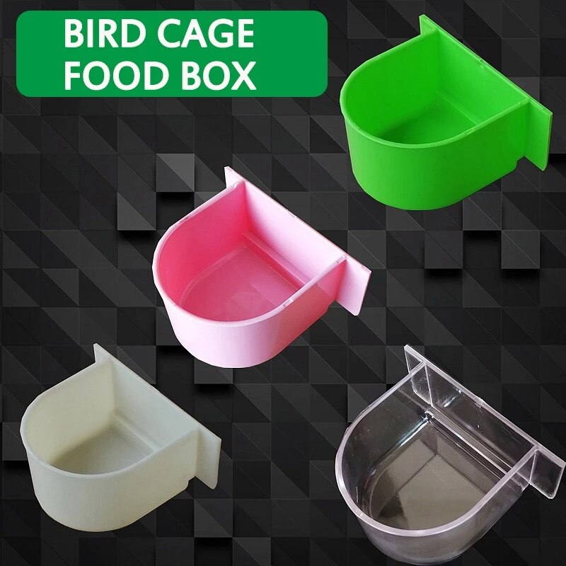 pet supplies bird cage food trough bird feeder green transparent semicircular food container bird cage accessories J6A5128