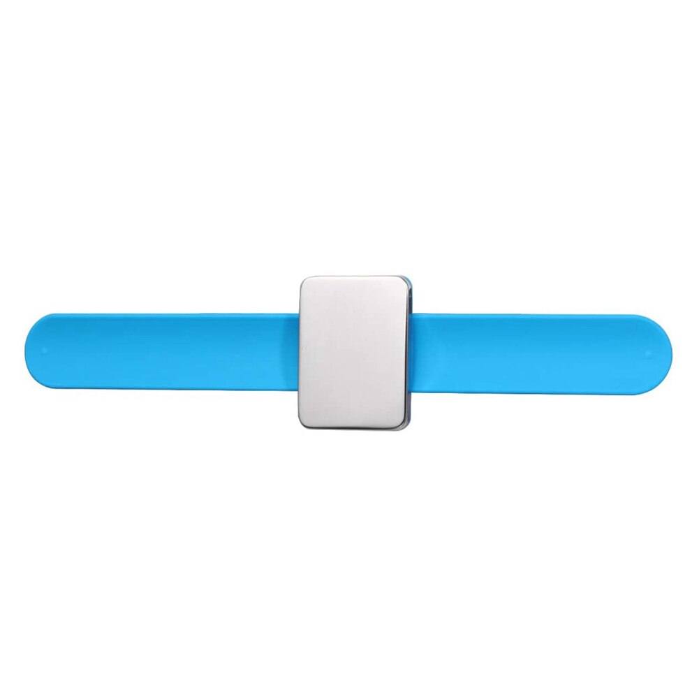 Bracelet de poignet magnétique avec aiguille pour aspirateur, épingles à coudre magnétiques, fabrication de coussins, fournitures de couture multicolores: Bleu