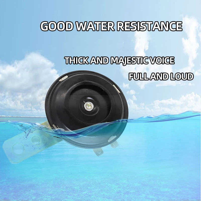 Klakson motocyklowy 12V Super głośny wodoodporny okrągły głośnik uniwersalny skuter motocykl e-rowery motorowery elektryczny zestaw klaksonu akcesoria