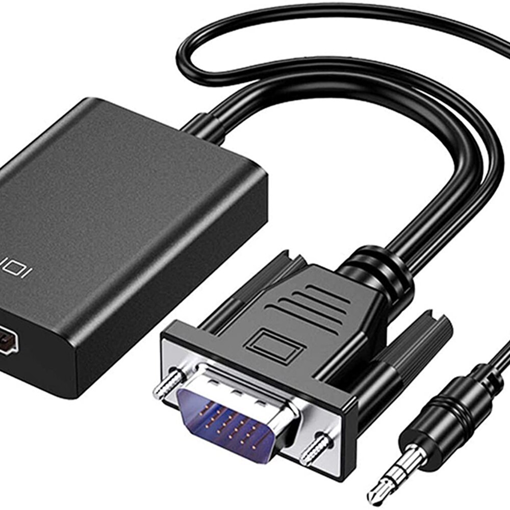 1080P Hd Vga Naar Hdmi Met 3.5Mm Audio Kabel Vga Naar Hdmi Adapter Voor Pc Projector Ps4 Laptop naar Hdtv Video Audio Converter