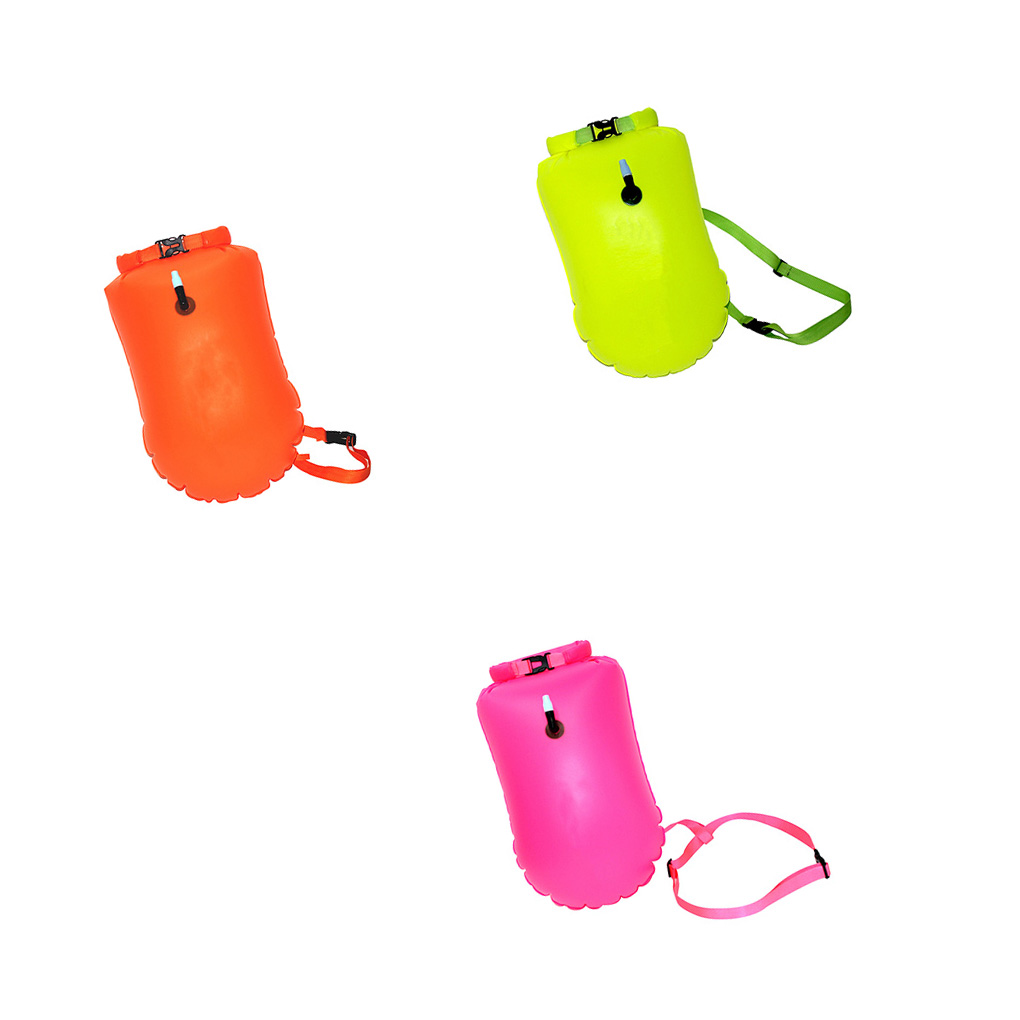 Zeer Zichtbare Veiligheid Boei Zak Pvc Opblaasbare Waterdichte Open Water Zwemmen Training Droog Opbergtas