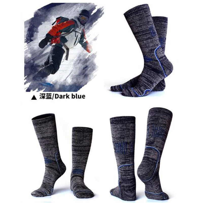 R-BAO Warm Sports Socks Men Thickening Alaska Terry Thermo Sock Skiing Outdoor Thermal Sock High Warmth Snow Hiking Sport