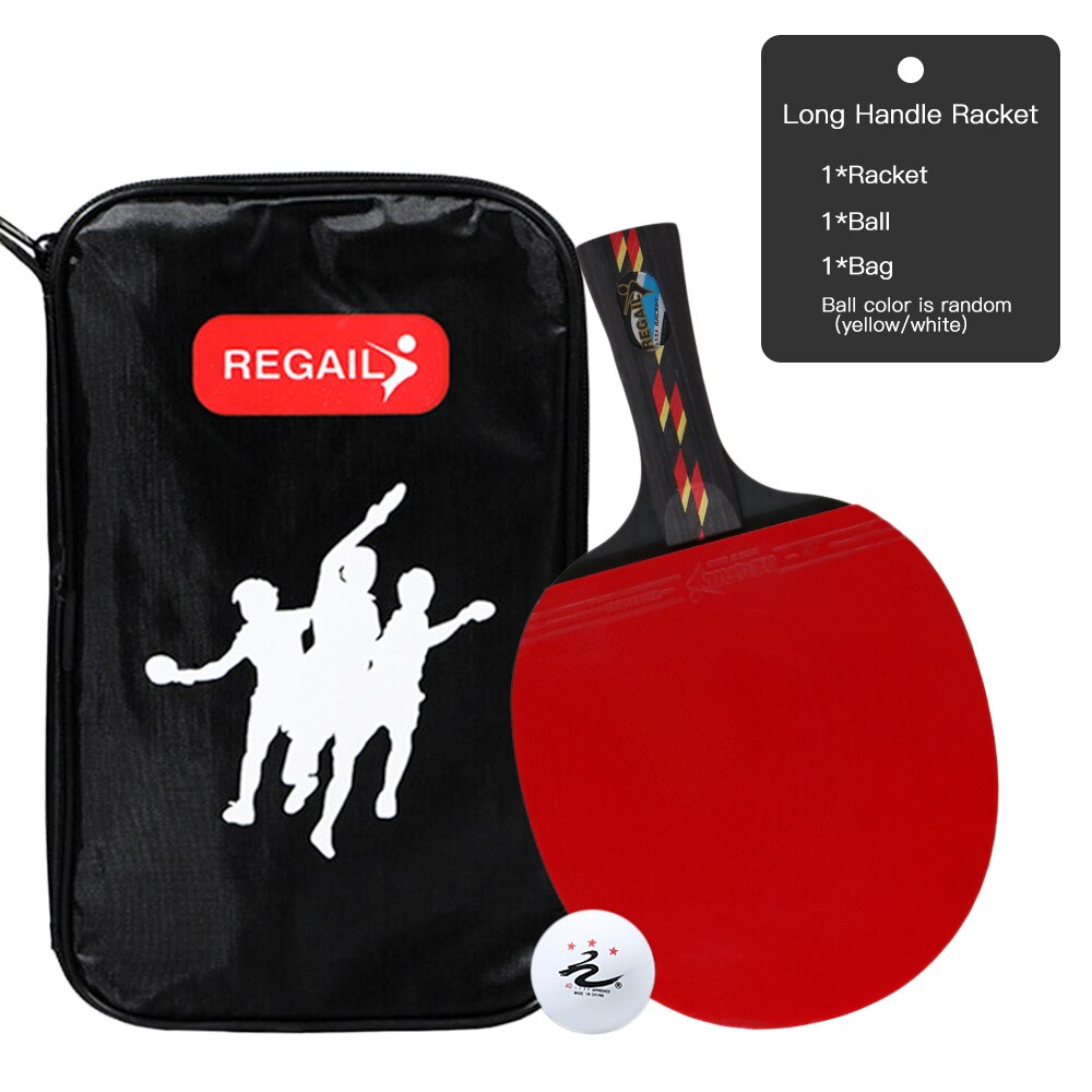 Ping Pong Paddle Ping Pong racchetta manico lungo Ping Pong Bat Ping Pong racchetta Set allenamento racchetta Bundle Kit con palla