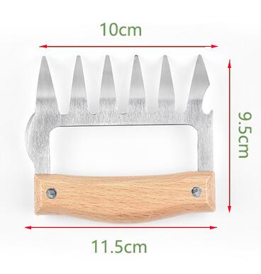 Metall kött klor strimla vassa björn lyft tång köttberedare för kalkon stek gaffel mörare grillverktyg från bränt: B
