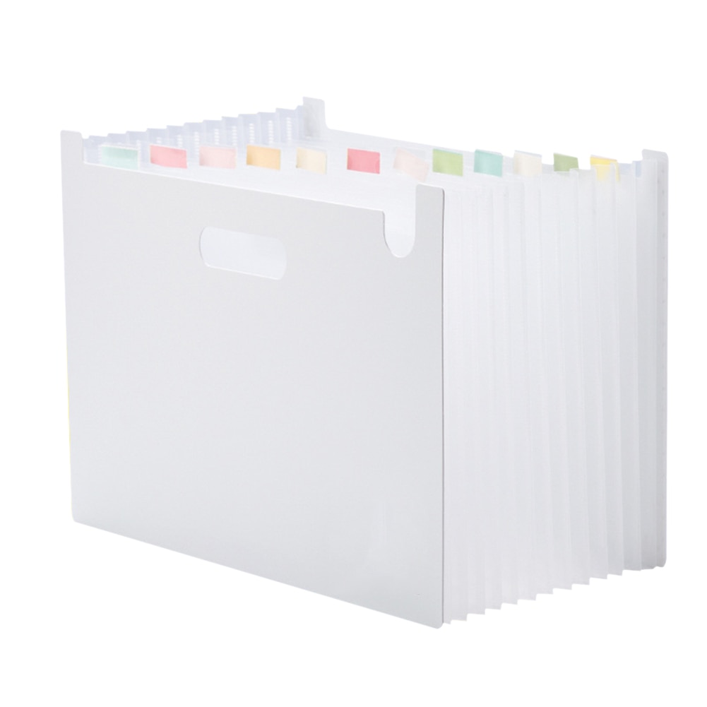 Carpeta Archivadora escolar de acordeón para oficina, 13 bolsillos con etiquetas, clasificación arcoíris, organizador de documentos A4 de gran capacidad