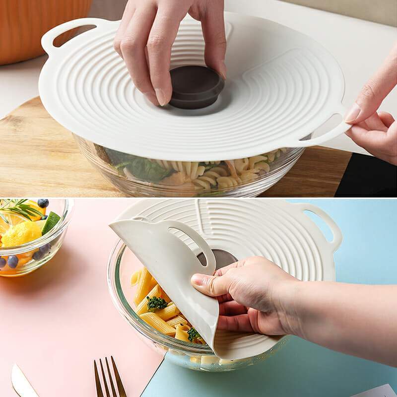 1 pçs recipiente selado fresco-mantendo tampa utensílios de cozinha silicone tampa alimentos forno microondas à prova de vazamento silicone tampa da cozinha ferramentas