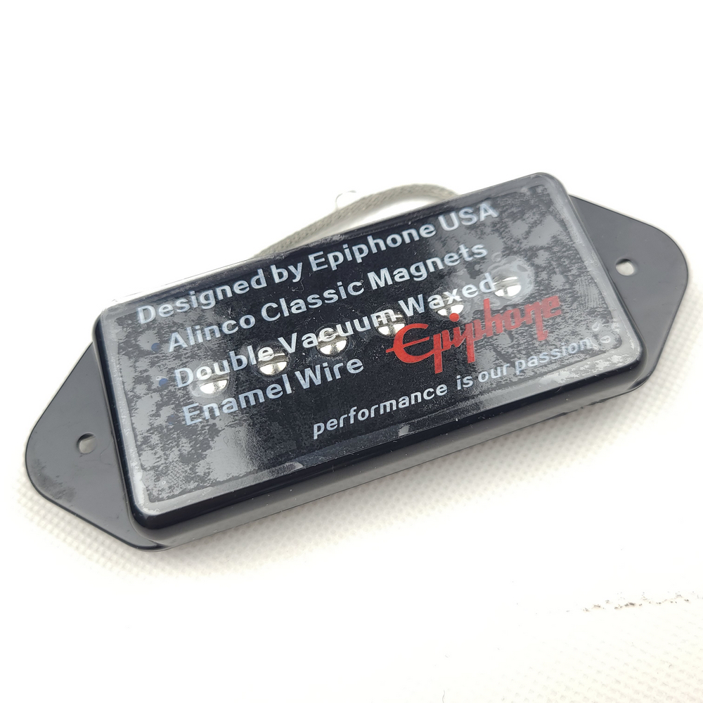 Epiphone Black Alnico Pickups Low Gauss Iconisch Geluid P90 Dogear Stijl Single Coil Bridge Pickup voor SG/LP Elektrische Gitaar: WIT
