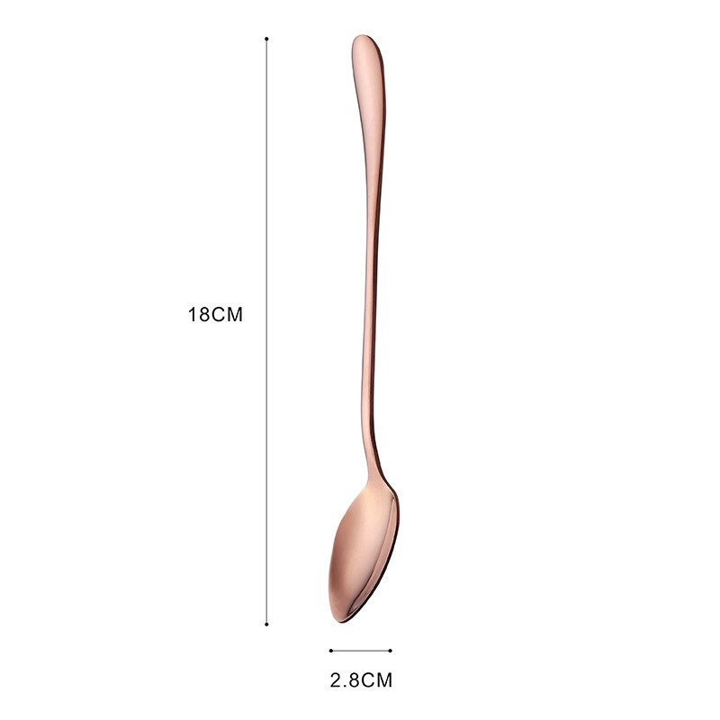 Colorful stainless steel dinner spoons, metal laddle long handle soup spoon, cooking, kitchen table spoon, soup scoop, dinner: Red oval