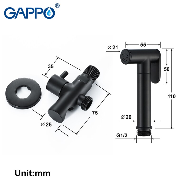 GAPPO Bidets muslim bidet toilet hygienic shower portable bidet enema shower head wall mount toilet spray