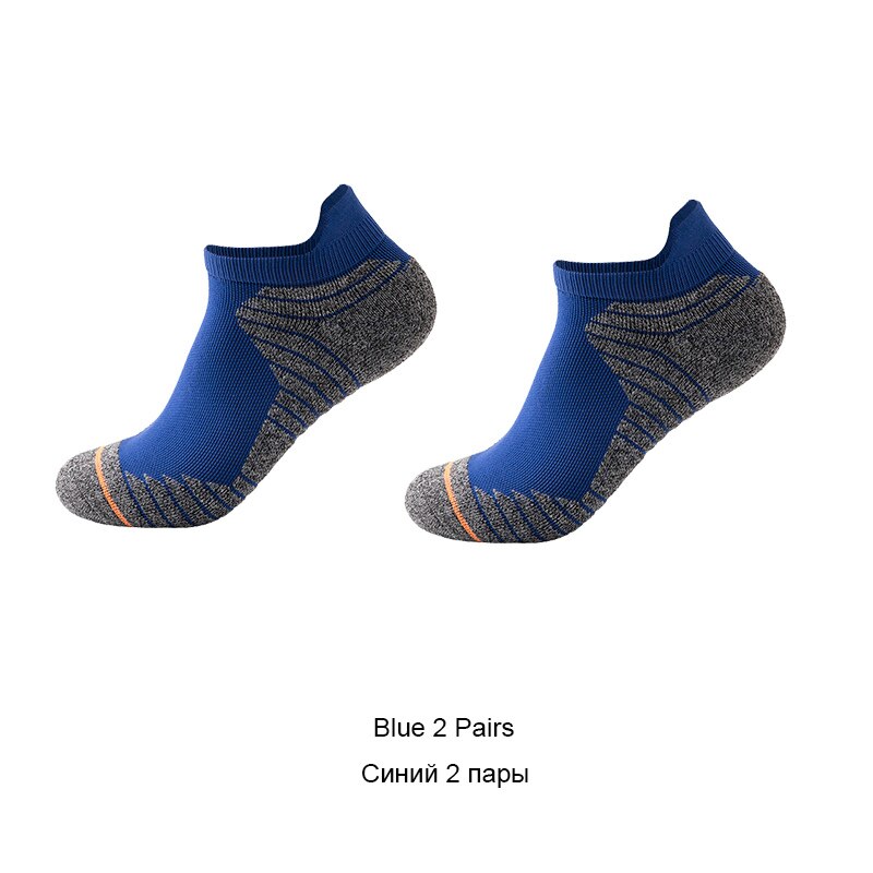 Men athletic socks no show running socks outdoor man sport socks cycling walking socks VKMONY: Blue2