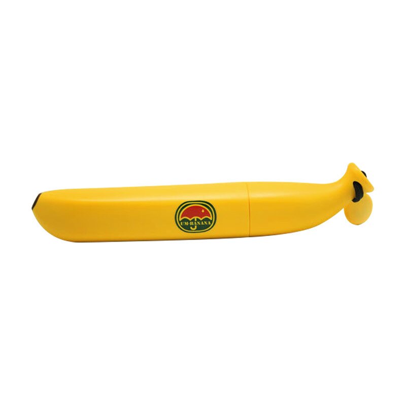 Banan regn parasoll söt dam barn paraply dam nyhet barn skydd vindtätt hopfällbara paraplyer solskydd: Gul