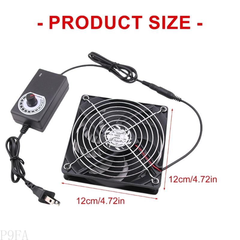 P9FA 12cm Cooling Fan Adjustable Wind Speed for Computer and Routers with 100 240V