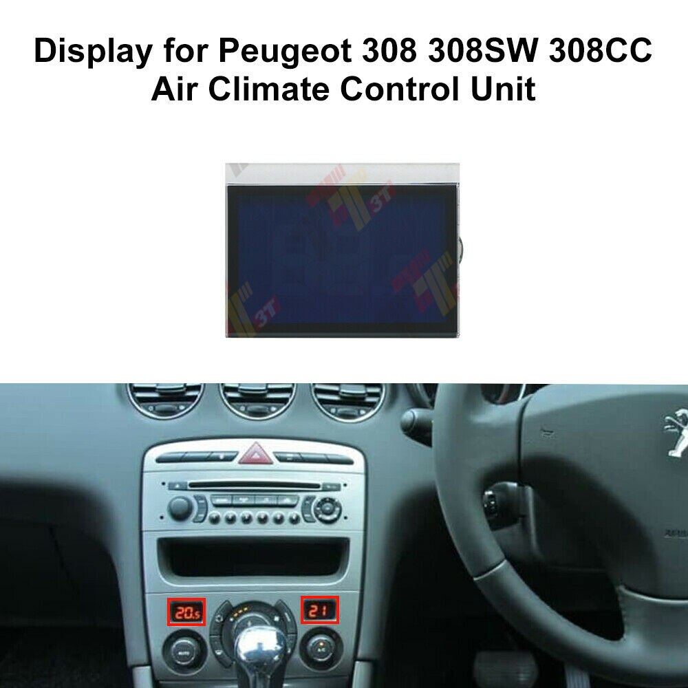 Tableau de bord LCD de l'unité de contrôle du climat de l'air, panneau ca pour Peugeot 308 308SW 308CC