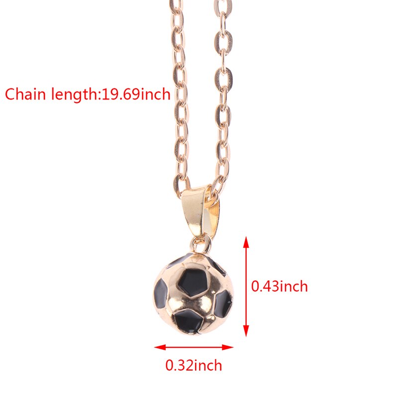 Sportieve Ketting Voetbal Hanger Met Ketting Voetbal Ketting Mannen/Vrouwen Sport Bal Sieraden Goud/Siliver Kleur