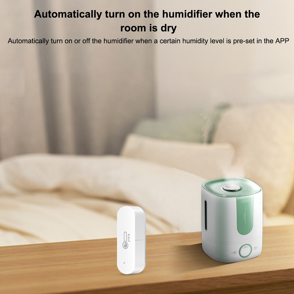 Zigbee Tuya Living Room Bedroom WiFi Temperature Humidity Sensor Office Smart Notification Push Alarm Home Intelligent Supplies