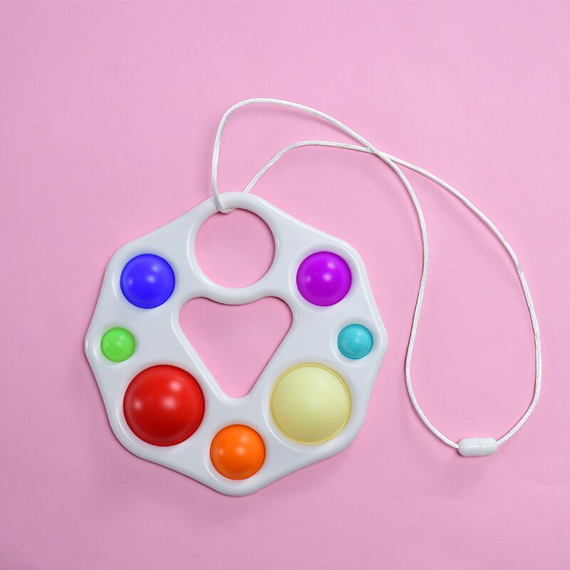 Simple Dimple Fidget Toy Sensory Toys Simple Dimple For Adults And Ki Ds, Portable Fidget Toy With Buckle Ring Stress Relief: 02