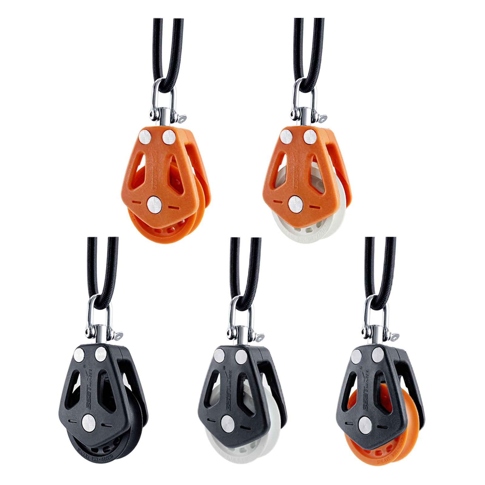 Poulie simple pivotante pour voilier, bloc de roulement uni, charge de 460kg, accessoire pour monte-charge de magasin de corde à linge, roues de remorquage de fil suspendu